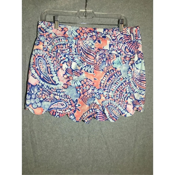 Womens Crown & Ivy Shorts Lettuce Hem Shelby Patterned Pastels Summer Spring - Picture 4 of 7